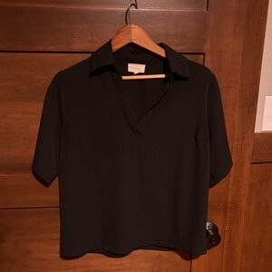 MELLODAY Black Button Down Shirt